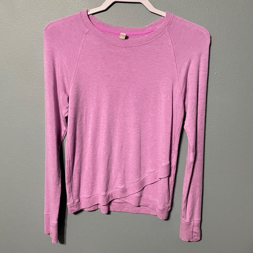 Athleta Girl Pink Criss Cross My Heart Sweatshirt